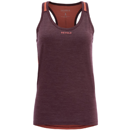 Top femme Devold Running Merino 130 Tank Wmn violet PORT