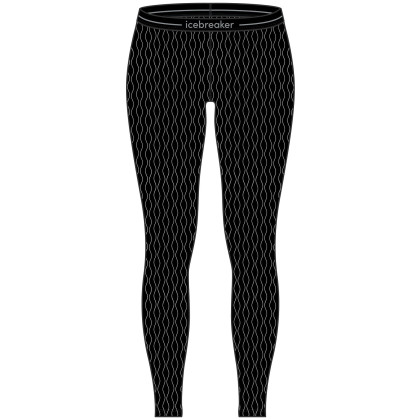 Sous-vêtements fonctionnels femme Icebreaker W Mer 260 Vertex Leggings On-Piste noir / blanc Black/Snow/J