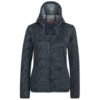 Pull femme Mammut Chamuera ML Hooded Jacket Women bleue marine