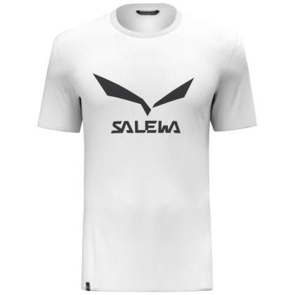 T-shirt homme Salewa Solidlogo Dri-Rel M S/S Tee blanc 0010 - white