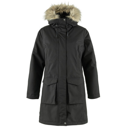 Manteau d'hiver femme Fjällräven Nuuk Lite Parka vert Black