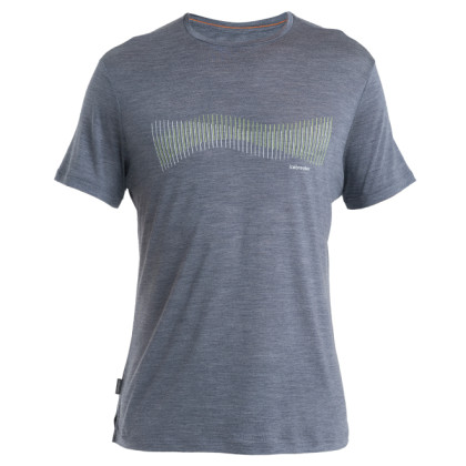 T-shirt fonctionnel homme Icebreaker Men Merino 125 Cool-Lite™ Sphere III SS Tee Terrain Lines girs Graphite Heather