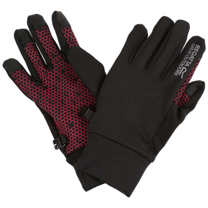 Gants enfant Regatta Grippy Gloves II noir / rose Black/Pink Potion