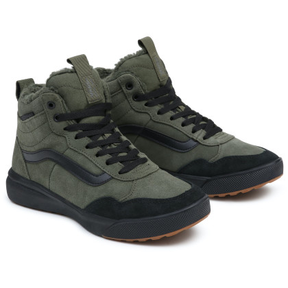 Chaussures homme Vans Range Exp Hi Vansguard vert / noir Sherpa Suede Grape Leaf/Black