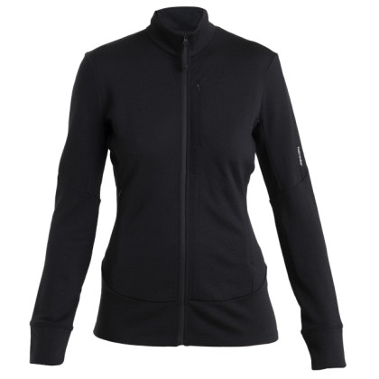 Veste polaire fonctionnelle femme Icebreaker Women Merino 260 Quantum IV LS Zip vert Black