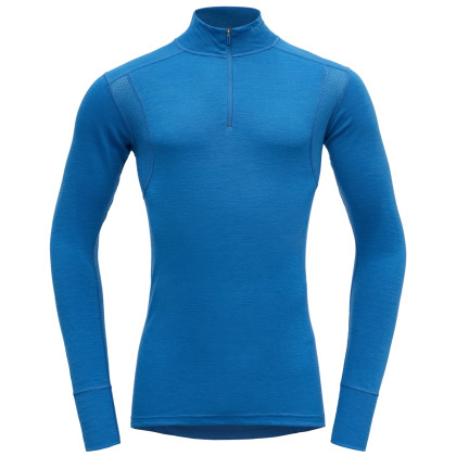 T-shirt homme Devold Hiking Half Zip Neck bleue Skydiver