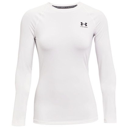 T-shirt fonctionnel femme Under Armour HG Authentics Comp LS blanc wht