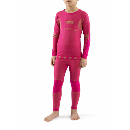 Sous-vêtements thermiques enfant Viking Riko (Set) rose 48