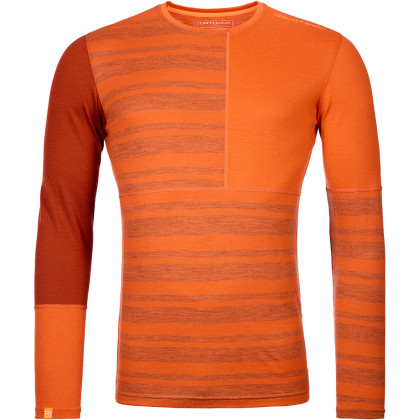 T-shirt fonctionnel homme Ortovox 185 Rock'N'Wool Long Sleeve orange desert orange