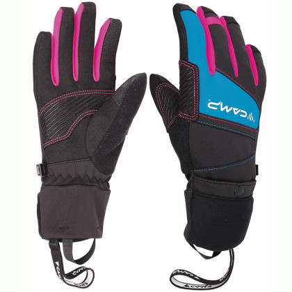 Gants Camp G Comp Warm Lady vert Black / Light blue / Fuchsia