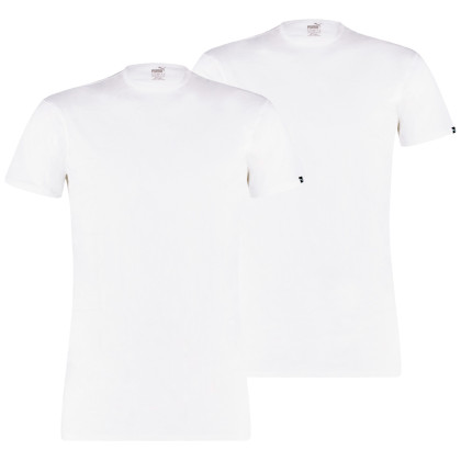 T-shirt thermique homme Puma Basic 2P Crew Tee blanc White