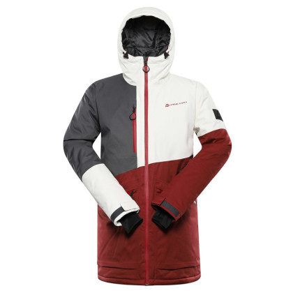 Veste homme Alpine Pro Uzer rouge / blanc MERLOT