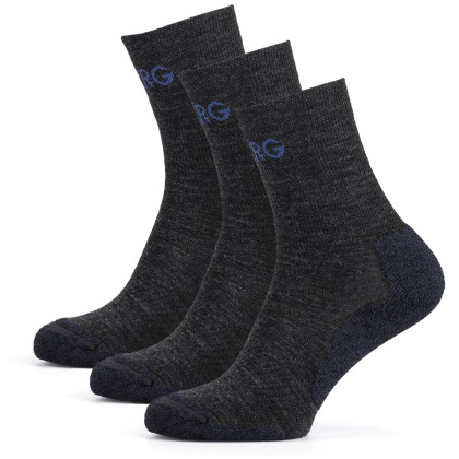 Chaussettes homme Warg Trek Merino 3-pack gris / bleu