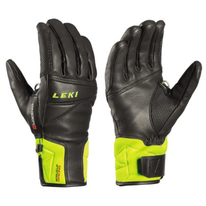 Gants ski Leki Worldcup Race Speed 3D noir / jaune black-ice lemon