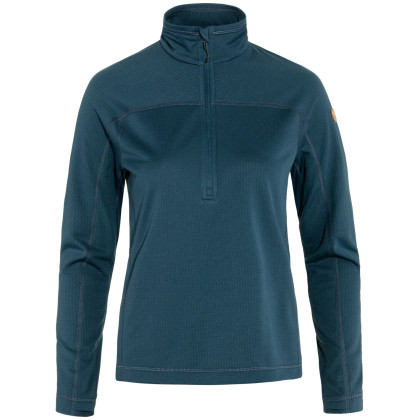 Sweat-shirt femme Fjällräven Abisko Lite Fleece Half Zip W bleue Indigo Blue