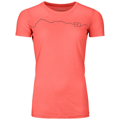 T-shirt fonctionnel femme Ortovox 150 Cool Mountain Ts W rose coral