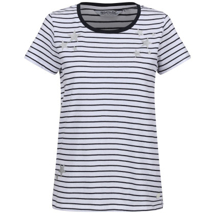 T-shirt femme Regatta Odalis II blanc / bleu White/NvyStr