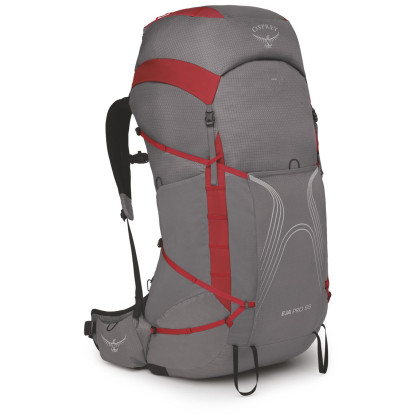 Sac à dos femme randonnée Osprey Eja Pro 55 gris / rouge dale grey/poinsettia red