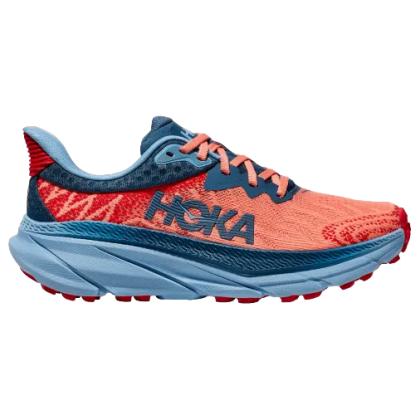 Chaussures femme Hoka W Challenger Atr 7 rose / bleu PAPAYA / REAL TEAL