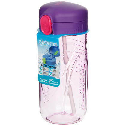 Bouteille Sistema Quick Flip 520ml violet