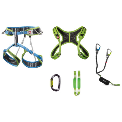 Kit via ferrata Ocún Via Ferrata Webee Chest Set green