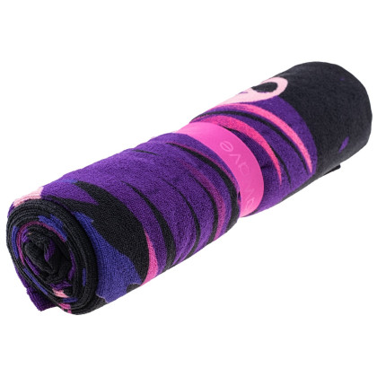 Serviette Aquawave Toflo noir / violet NeonPalmsPrint