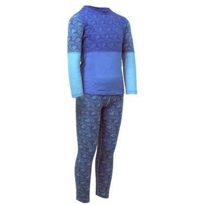 Sous-vêtements thermiques enfant Unuo Merino termo prádlo Sharp bleue