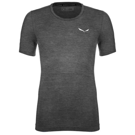 T-shirt homme Salewa Pedroc Amr M Seamless T-Shirt gris foncé Black Out