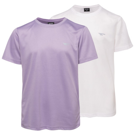T-shirt enfant Hi-Tec Jodin Jr 2 Pack blanc / violet WHITE/WISTERIA