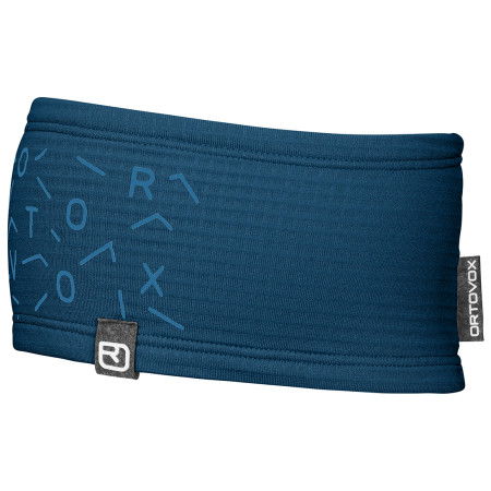 Bandeau Ortovox Fleece Light Grid Headband bleue Petrol Blue