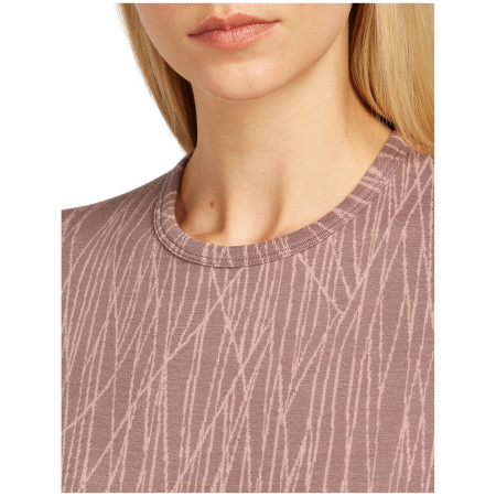 T-shirt fonctionnel femme Icebreaker Women Merino 260 Tech Vertex LS Crewe Delta Lines AOP