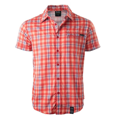 Chemise homme Elbrus Loen rouge Red/Navy/OrangeCheck
