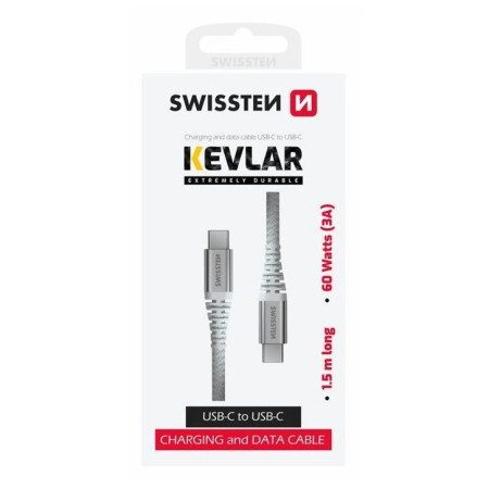 Câble Swissten Kevlar USB C / USB C 1,5 m