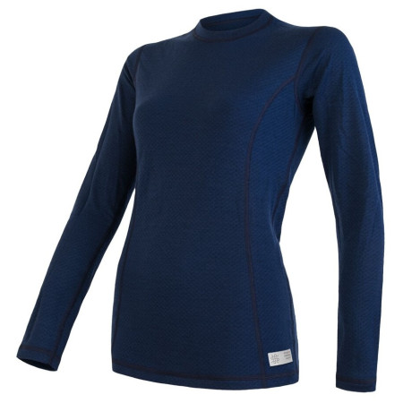 T-shirt technique à manches longues pour femme Sensor Merino DF bleu foncé deep blue
