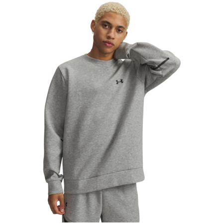 Sweat-shirt homme Under Armour Unstoppable Flc Crew gris Gray