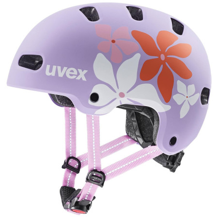 Casque vélo enfant Uvex Kid 4 Style violet flower lilac matt
