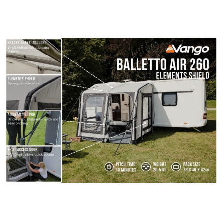 Tente caravane Vango Balletto Air 260 Elements Shield