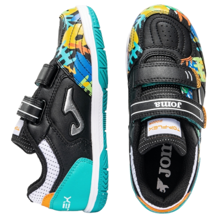 Chaussures enfant Joma Top Flex JR Black Indoor