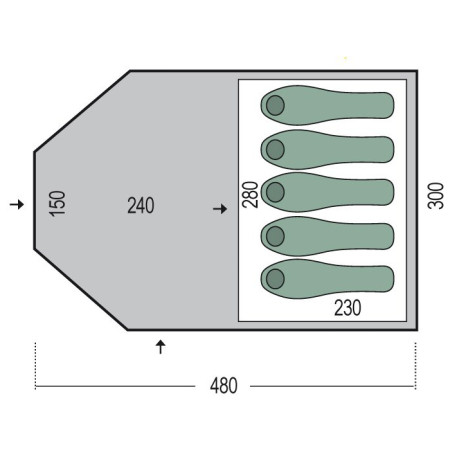 Tente Pinguin Campus 5