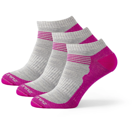 Chaussettes Zulu Merino Summer 3-pack rose / gris grey/pink