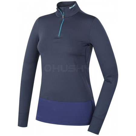 T-shirt fonctionnel femme Husky Active Winter zip dl.rukáv bleue Blue