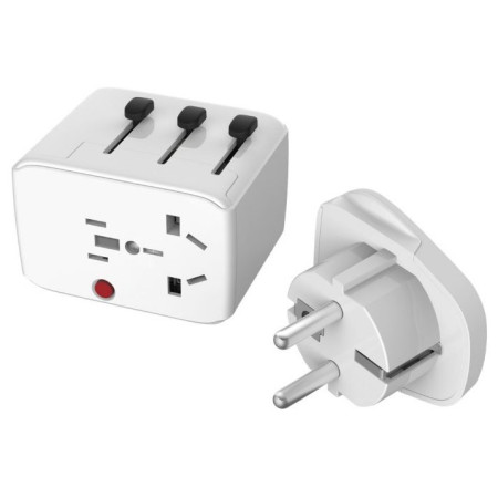 Adaptateur LifeVenture USB Travel Adaptor blanc