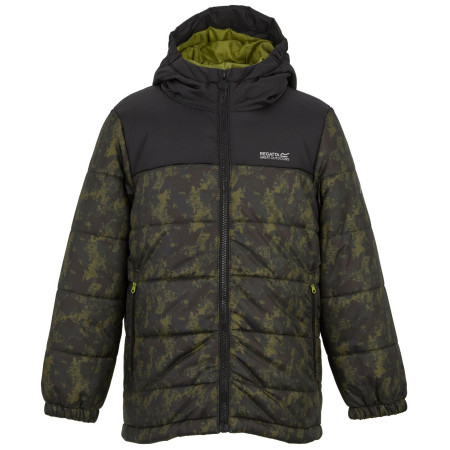 Veste d'hiver enfants Regatta Lofthouse Black/Distress Camo kaki / noir Black/Distress Camo