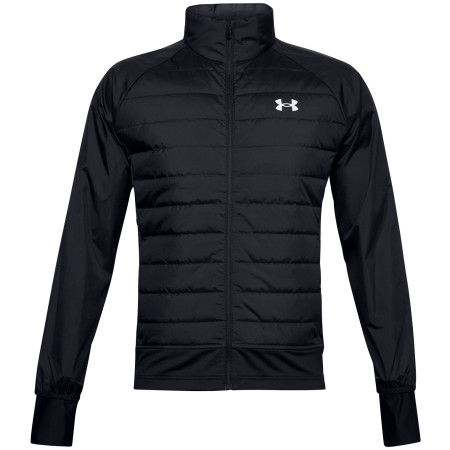 Veste homme Under Armour Run Insulate Hybrid Jacket vert Black/Black/Reflective
