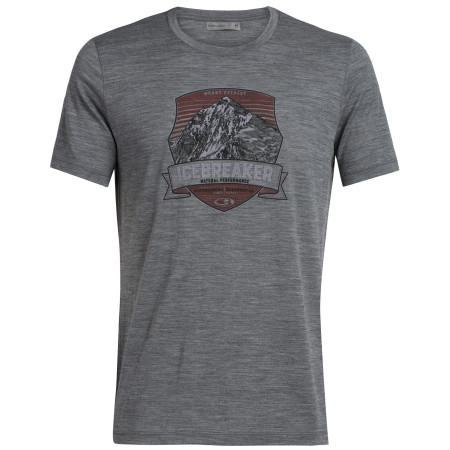 T-shirt homme Icebreaker Mens Tech Lite SS Crewe Everest Crest girs GritstoneHthr
