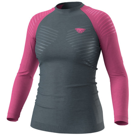 T-shirt fonctionnel femme Dynafit Tour Light Merino W L/S Tee rose / gris 6A51 - magenta/0720