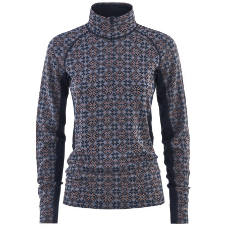 T-shirt fonctionnel femme Kari Traa Rose Light Baselayer Half Zip bleu foncé Royal