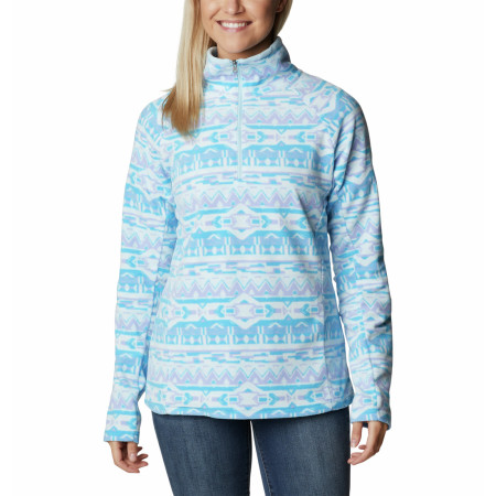 Sweat-shirt femme Columbia Glacial™ IV Print 1/2 Zip bleu clair Serenity 80s Stripe Print