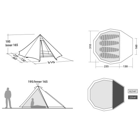 Tente de randonnée Robens Venturer 4 LW