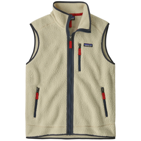 Gilet homme Patagonia Men's Retro Pile Fleece Vest beige Pelican w/Smolder Blue